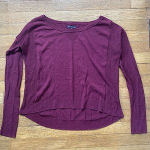 AEO American Eagle Red light weight knit pullover sweater shirt top small